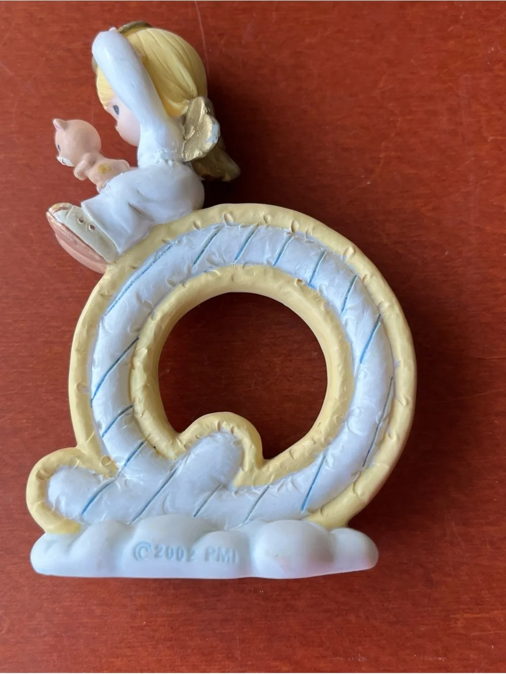 2002 Enesco Precious Moments Alphabet Figurine Letter Q “Angelic